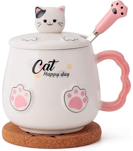 Amazon.com: Urban Tokyo Whimsical Cat Mug Adorable Coffee Mug